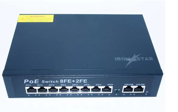 IRONSTAR IRS 082- 8+2 PORT 10/100 HİGH-POWER POE SWİTCH;Class