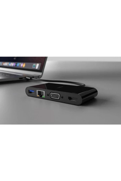 Belkin Usb-c Multimedia Adapter; 4k Hdmı, Ethernet, Usb-a, Vga - 4