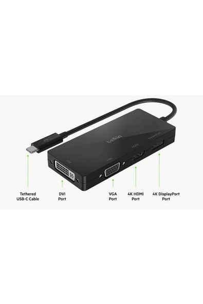 Belkin Usb-c'den Çoğaltıcı Video Adaptör