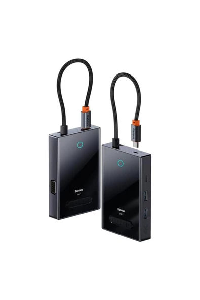 Baseus Pioneer Joy 8in1 Uyumlu Multifonksiyonal Type-c Hub Dock Station - 3