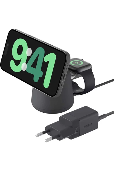 Belkin   BoostCharge Pro Kablosuz 2'si 1 arada MagSafe (15 W) Şarj İstasyonu - 1