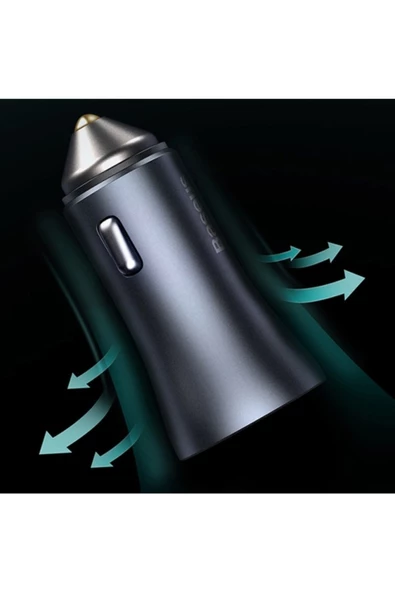 Baseus   Golden Contactor Pro Dual U+c 40w Araç Hızlı Şarj Cihazı - Resim 4