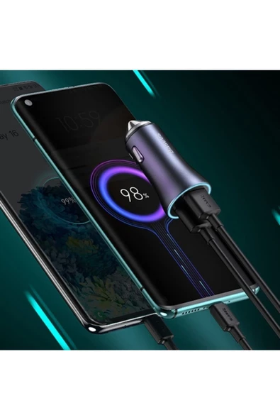 Baseus   Golden Contactor Pro Dual U+c 40w Araç Hızlı Şarj Cihazı - Resim 2