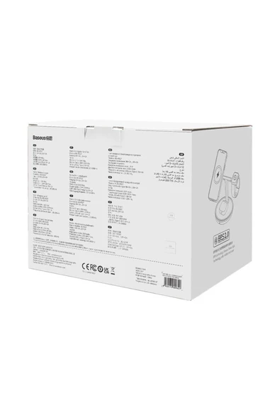 Baseus Swan 3 In 1 Wireless Magnetic Bracket 20w Kablosuz Hızlı Şarj Cihazı Universal Version - 5