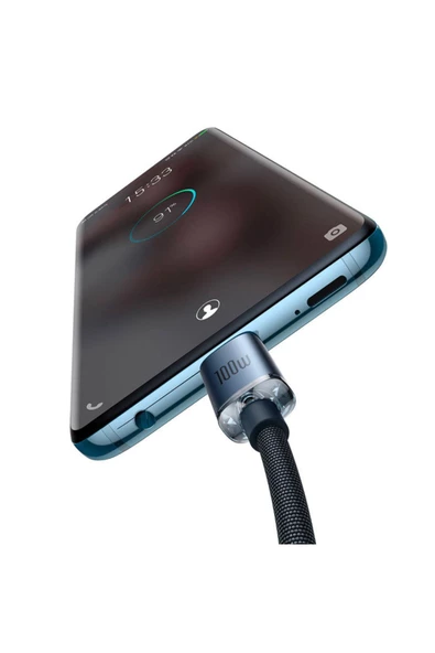 Baseus Crystal Shine 100W Type-C To Type-C Hızlı Şarj Kablo 1.2 Mt Siyah - 3