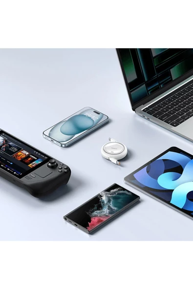 Baseus Free2 Draw Mini Makaralı Type-C to Type-C 100W Kablo 1m. - 6