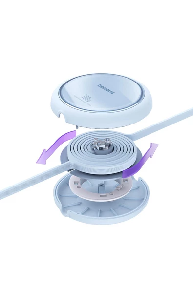 Baseus Free2 Draw Mini Makaralı Type-C to Type-C 100W Kablo 1m. - 4