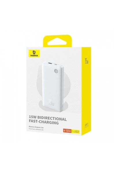Baseus Airpow Lite Power 10.000Mah 15W Powerbank - Beyaz - 2