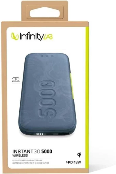Infinity Lab   By Harman Kablosuz 5000 Mah Pd 18w Hızlı Şarj Özellikli Powerbank - Mavi - 6