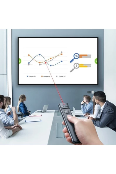 Baseus   Lazer Pointer Bluetooth Alıcılı Kablosuz Sunum Cihazı - Resim 6