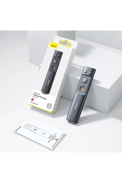 Baseus   Lazer Pointer Bluetooth Alıcılı Kablosuz Sunum Cihazı - Resim 7