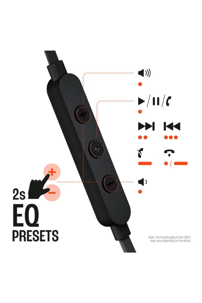 JBL TUNE 305C Siyah Type-C Kablolu Kulakiçi Kulaklık - 5