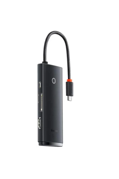 Memo   Baseus Lite Series 6 Portlu 100w Type-c + Pd Hub Adaptör Çoklayıcı Siyah - 2