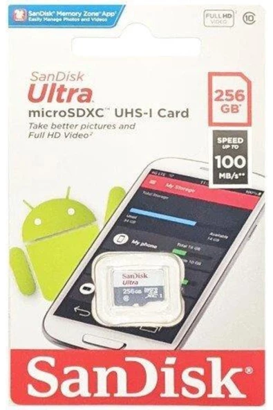 SanDisk   Ultra 256gb 100mb/s Microsdxc Uhs-ı Hafıza Kartı Sdsqunr-256g-gn6mn - 2