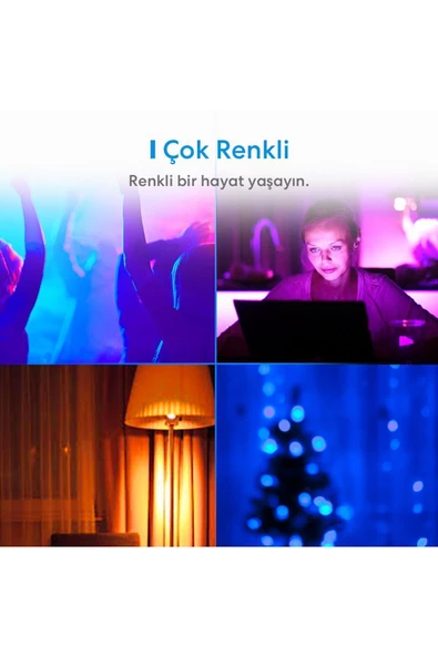 MEROSS   Wi-fi Uzaktan Kontrollü Akıllı Enerji Tasarruflu 810 Lümen Rgb Led Ampul - 3