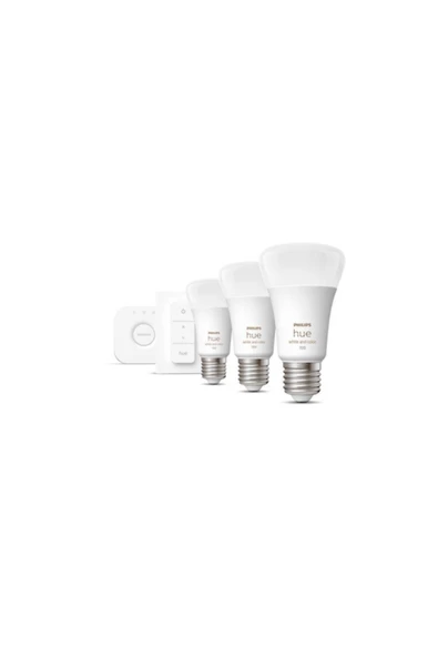 Philips Huewca 9-75W E27 Renkli Akıllı Ampul 3'Lü Başlangıç Seti (Kumandalı) - 2