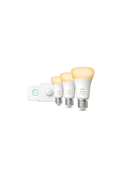 Philips   HueWA 8-75W Beyaz Ambiyans Akıllı Başlangıç Seti 3'lü Akıllı Buttonlu E27 - 2