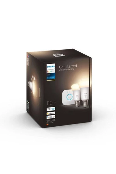 Philips   HueW 9.5-75W Beyaz Akıllı Başlangıç Seti 2'li E27 - 4