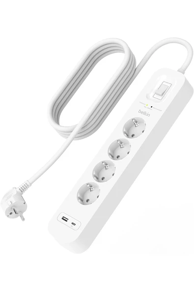 Belkin   SRB001vf2M USB-C-USB-A 4x Akım Korumalı Priz 2M