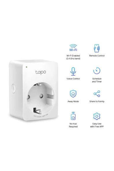 TP-LINK   Tapo P100 Mini Wi Fi Akıllı Priz 4'lü - 1