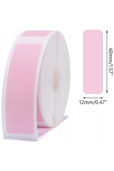 NiiMbot   T12x40mm 160 adet Pembe Etiket ( D11, D110, D101, H1S )