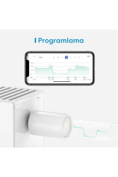 MEROSS   Wi-fi Google Assistant Ve Alexa Uyumlu Akıllı Termostat Vanası - 3