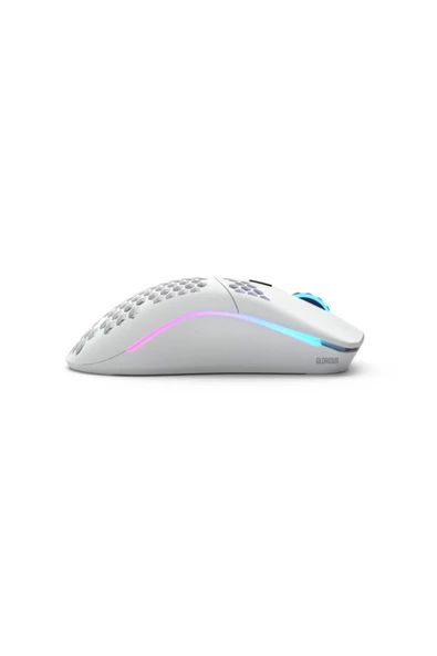 Glorious Model O Kablosuz RGB UltraLight Gaming Mouse 19K DPI 69g Mat Beyaz - Resim 3