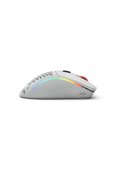 Glorious Model D Kablosuz RGB Ergonomik Gaming Mouse 19K DPI 69g Mat Beyaz - Resim 3