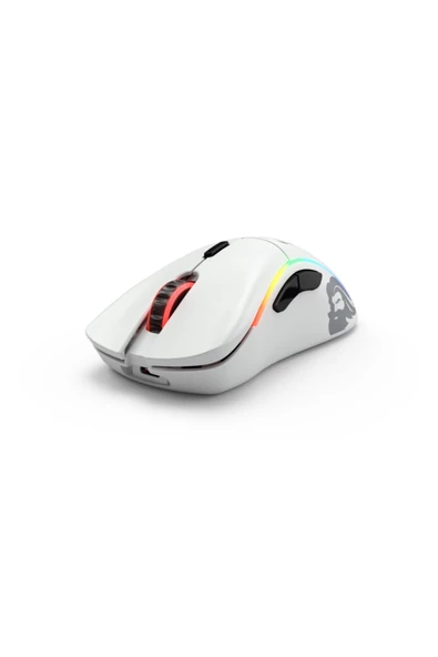 Glorious Model D Kablosuz RGB Ergonomik Gaming Mouse 19K DPI 69g Mat Beyaz ürün görseli 1