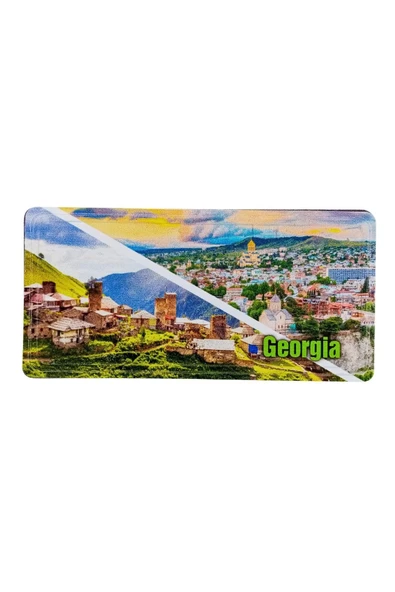 Gürcistan Temalı Plaka Magnet - 3