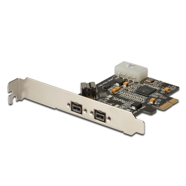 Digitus 3 Port'lu (2 Harici, 1 Dahili Port) PCI Express Firewire 800 Kart, IEEE 1394b, TI XIO2213B chip takımı