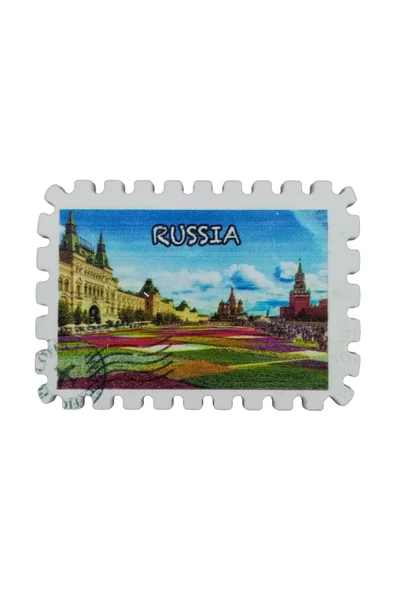 Rusya Temalı Pul Magnet - Resim 3