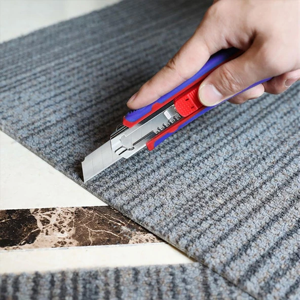 WORKPRO WP212011 18MM Ağır Hizmet Paslanmaz Çelik Kasa Yedek Kartuşlu Maket Bıçağı + 4 Adet Yedek Bıçak - 12