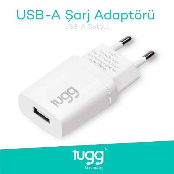 Tugg Germany Orjinal Hızlı Şarj Başlık USB Girişli 5W 104400