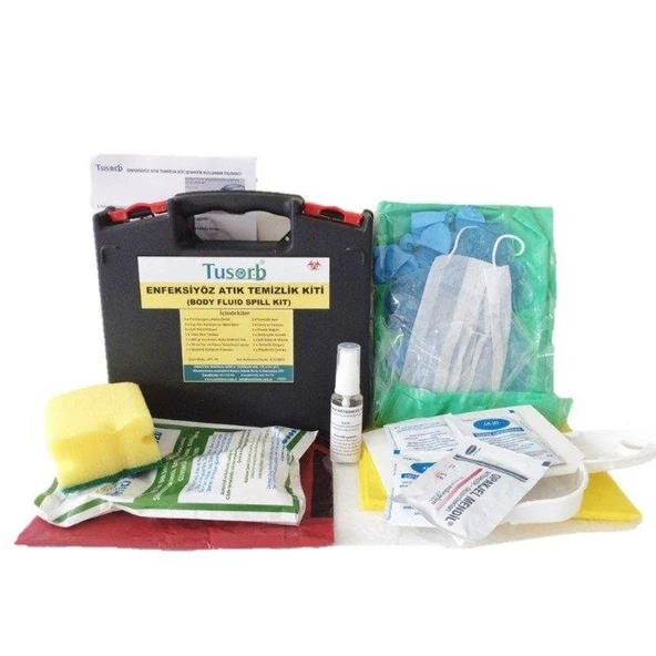 ENFEKSİYÖZ ATIK TEMİZLİK KİTİ (tek kullanım)(Body fluid spill kit