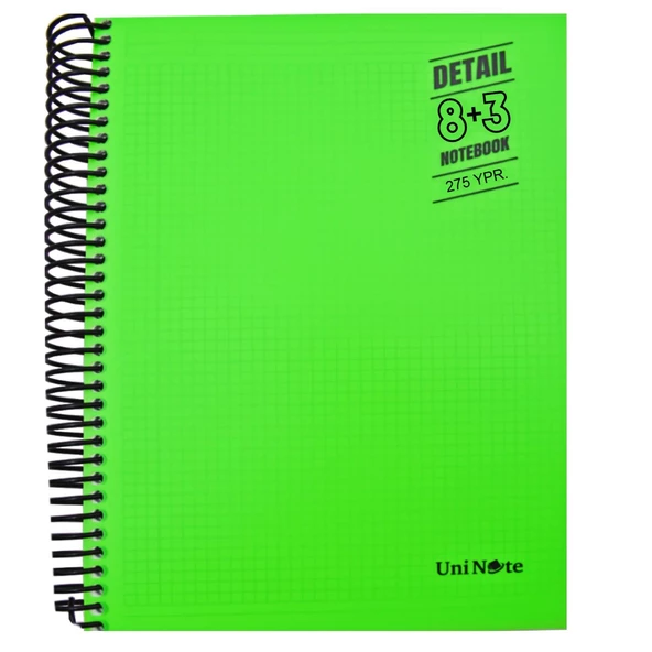 Çınar Im Smart A4 275 Yaprak Plastik Kapak Spiralli 8+3 Ayraçlı Defter (62064)