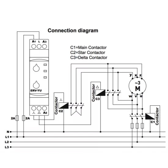 Tense Yıldız Üçgen Rölesi ERV-YU - 2