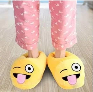Peluş Emoji Terlik Panduf Ev Patiği - 4