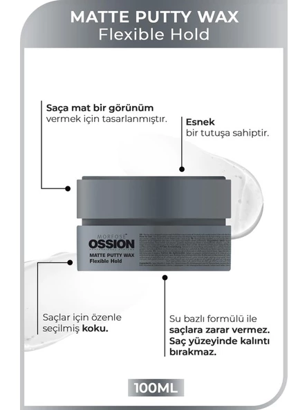 Morfose Flexible Hold Putty Kremsi Mat Wax 100 ml