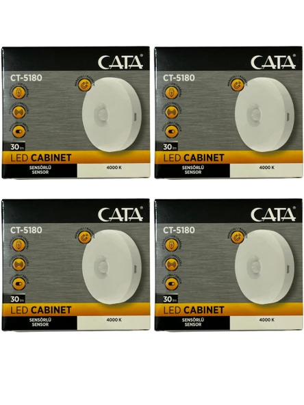 Cata CT-5180 4000K (Günışığı) Mıknatıslı Kabin Led Aydınlatma (4 Adet)