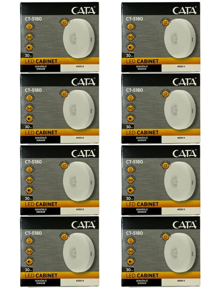 Cata CT-5180 4000K (Günışığı) Mıknatıslı Kabin Led Aydınlatma (8 Adet)