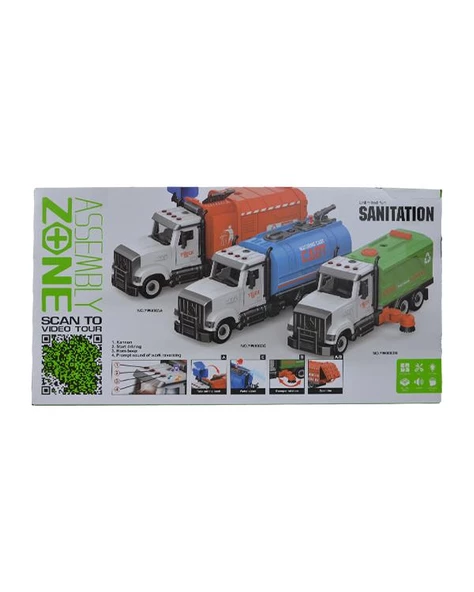 Ctoy Işıklı ve Sesli Temizlik Kamyonu YW9083B - 2