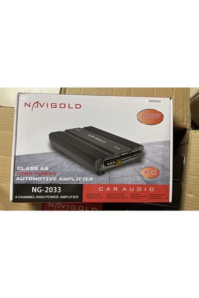 Navigold NG-2033 4 Kanal Oto Amfi 3000W Maksimum 2 Ohm 4X70W RMS 4 Ohm 4x50W RMS - 3