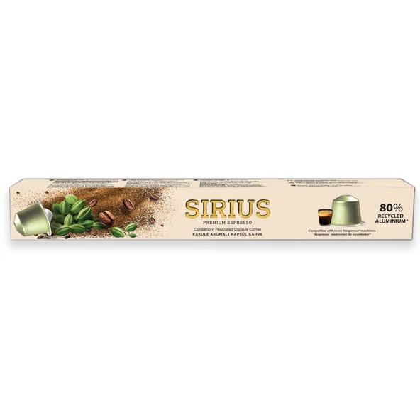 Sirius Premium Kakule Aromalı Kapsül Kahve (Nespresso Uyumlu) - 10 Adet - Resim 2