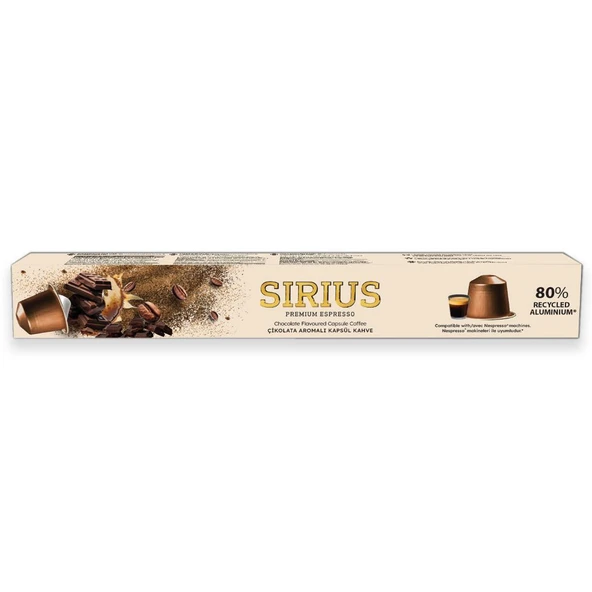 Sirius Premium Çikolata Aromalı Kapsül Kahve (Nespresso Uyumlu) - 10 Adet - 2