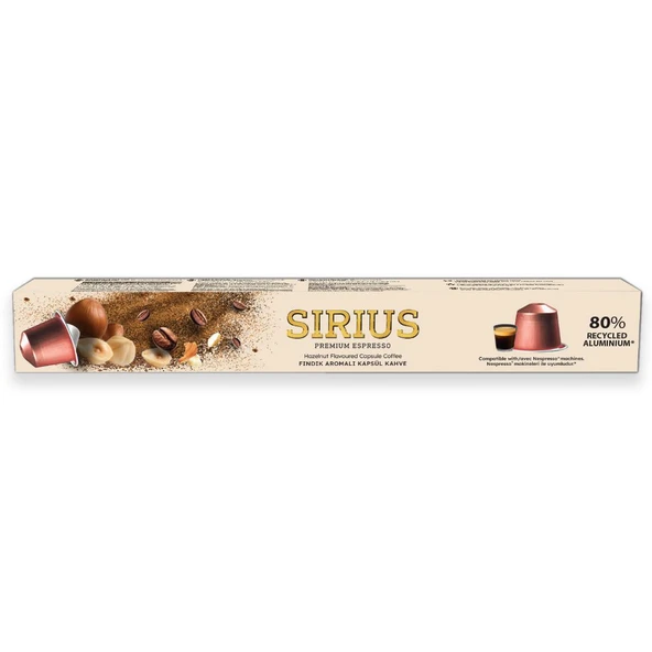 Sirius Premium Fındık Aromalı Kapsül Kahve (Nespresso Uyumlu) - 10 Adet - 2