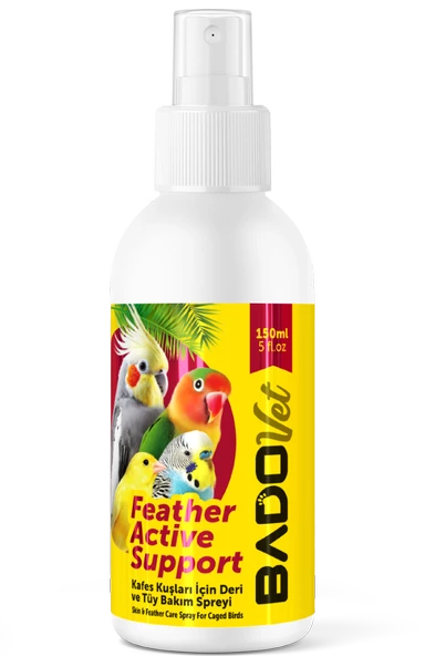 Bado Feather Active Support Kafes Kuşları Deri Ve Tüy Bakım Spreyi 150 Ml