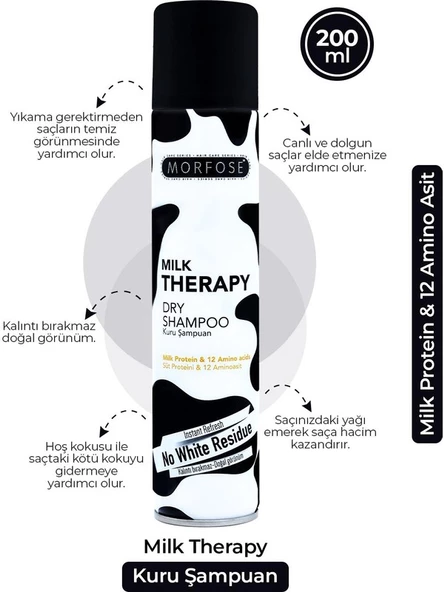 Morfose Kuru Şampuan Milk Therapy 200 Ml - Resim 3