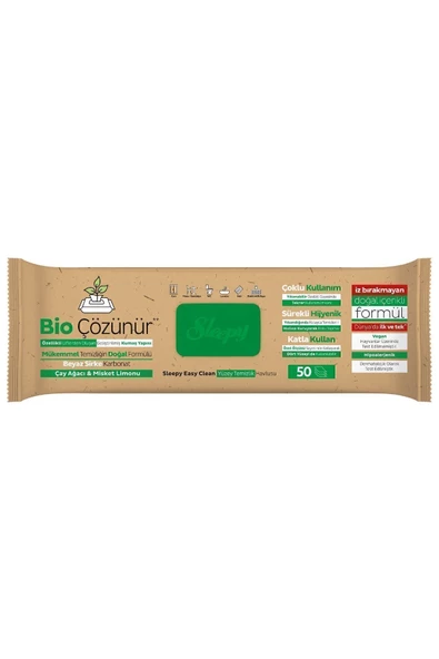 Sleepy Easy Clean Bio Çözünür Çay Ağacı Ve Misket Limonu Yüzey Temizlik Havlusu 3x50 (150 YAPRAK) - Resim 3