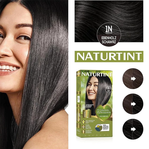 Naturtint 1N Abanoz Siyahı Doğal Saç Boyası 170ML - 2